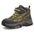 Botas de nieve de invierno cálidas verde oliva para niños con forro de felpa - 35 / Verde Militar (Forro Medio)