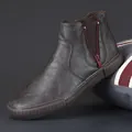 Modische Herren High-Top Freizeitschuhe aus Leder mit Reißverschluss und Gummizug - 38 / Kaffee (21827M)