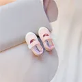 Rosa PMfootwear Kinder Segeltuchschuhe mit Klettverschluss und klassischer Shell-Toe - 130 (Innenlänge 13cm) / Mittelrosa