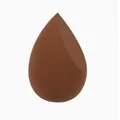 Professional brown teardrop-shaped makeup sponge with slanted cut for wet and dry use - Teardrop Bevel Shape / 1 Piece / Coffee