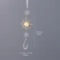 Eleganter klarer Acryl-Schneeflocken- und Tropfen-Hänger für Weihnachtsbaumschmuck - Goldene Hohle Transparente Schneeflocke Tränenkristall (SA042)