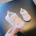 Pink infant mesh soft sole toddler shoes with breathable hollow design for summer - Size 17/Insole 13cm / Pink