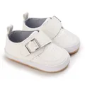 Chaussures de marche pour bébé en tissage blanc avec semelles souples, 0-1 an - Blanc