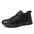 Classic black men's casual board shoes with soft sole and premium textured finish - 38 / Matte Single Shoe