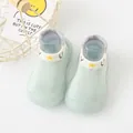 Premium comfortable soft-sole mint green baby sock shoes with cute yellow star pattern - 18/19 / Star Low Top (0027) / Green