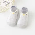 Chaussures chaussettes grises pour bébé avec semelles souples en gomme - Gris