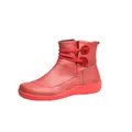 Bottines Martin classiques en similicuir rouge pour femmes en grandes tailles - 35 / Rouge
