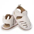 Sandalias blancas transpirables para bebés con suela suave antideslizante de 0-12 meses. - Blanco