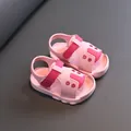 Cute pink baby summer sandals with soft anti-slip sole for toddlers aged 0-3 years - 16 / Pink