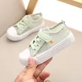 Zapatos de lona de malla transpirable para niños con margarita y velcro - Longitud Interior 17.5cm Talla 29 / Verde