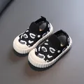Breathable leopard print mesh baby walking shoes with soft rubber soles for toddlers - 27-32 / Leopard Print Style / Black