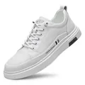 Stylish men's white casual sneakers featuring 'Fashion Astronaut' side text detail - White
