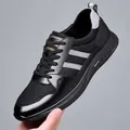 Men's black mesh elevator sports shoes featuring an 8cm hidden height increasing sole - 37 / Black Mesh 8cm Elevated