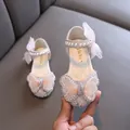 Elegante rosa Mädchen Prinzessin Schuhe mit Perlen Schmetterling und Pailletten - 21 / Rosa