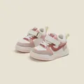 Maibuxiong pink toddler sneakers with soft soles and velcro for girls and boys - Size 16 (Inner Length 12.5cm) / Pink (High-cut)