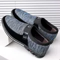 Mocassins décontractés en maille bleue respirante avec semelle confortable - Bleu