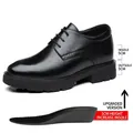 Schwarze Business-Schuhe für Herren mit 5cm Einlegesohle und 5cm Sohle - 37 / Ganzjahres 10CM Höhenvergrößerung (9103) / Schwarz