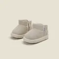 Gemütliche beige Kleinkind-Schneestiefel mit warmem Fleecefutter und praktischem Seitenreißverschluss - Größe 16 (Innenlänge 12.5cm) / Beige (High Top)