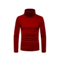Sottogola da uomo a lupetto rosso slim fit a maniche lunghe per autunno e inverno - Taglia M / Top / Rosso
