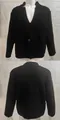 Chaqueta de punto negra para hombre con cuello de solapa, cierre de botones y dos bolsillos - Negro