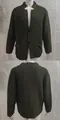 Chaqueta de punto para hombre en color verde oliva oscuro con solapa y bolsillos delanteros - Verde Militar