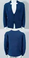 Cárdigan de punto texturizado azul oscuro para hombre con botones - Azul marino