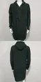 Chaqueta de punto larga con capucha verde oscuro para hombre, vistas frontal y trasera. - M / Tops / Gris oscuro