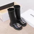Modische schwarze Mädchen-Mittelwaden-Martin-Stiefel mit Reißverschluss für den Winter - 26 / Schwarz