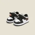 Maibuxiong children's casual sneakers in black, white, and brown color blocking - Size 16 / Inner 12.5cm / Black