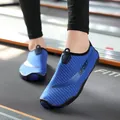 Ademende blauw gestreepte waterschoenen voor fitness en strand - 27 / Saffierblauw