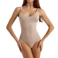 Body sculptant sans couture avec contrôle du ventre et bretelles réglables, beige - S / Haut Et Bas / Chair