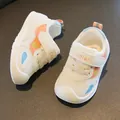Breathable mesh toddler walking shoes with soft non-slip sole for 1-3 years old kids - Inner Length 13.5cm / Size 18 / Off White