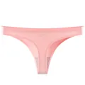 String sans couture en soie glacée rose pour femme, style sport taille basse - Rose