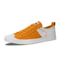Baskets décontractées en toile orange et blanche pour hommes avec semelle plate - Curcuma