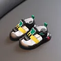Cartoon Baby Sandalen mit Blinklicht und rutschfester weicher Sohle, 0-2 Jahre - Größe 15 / 718 Stil / Innenlänge 12cm / Schwarz