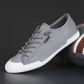 Modische, atmungsaktive Mesh-Herren-Sneaker für den Sommer in Grau mit weißer Gummisohle - 38 / Grau