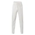 Detailed texture view of white waffle knit men's casual pants with drawstring waist - S / Bottoms / White