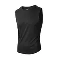 Professional black mesh tank top for men, breathable quick-dry fitness sport vest - M / Tops / Black