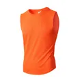 Canotta sportiva da uomo in mesh arancione traspirante ad asciugatura rapida per estate - arancio-rosso