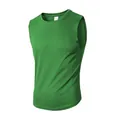 Canotta sportiva da uomo in mesh verde con tessuto traspirante ad asciugatura rapida - Verde