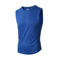 Canotta sportiva blu reale in mesh a asciugatura rapida per fitness e palestra - Blu