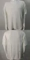 Detalle delantero y trasero del jersey de punto blanco desgastado de manga corta - Blanco