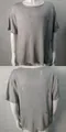 Vista detallada frontal y trasera de jersey de punto gris con rotos para hombre - Gris