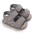 Ademende mesh baby wandelsandalen met antislip zachte zolen in het grijs voor baby's - Grijs