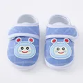 Ademende baby loopschoentjes met zachte zool en een schattig blauw insectengezicht - Maat 12 (Binnenlengte 11 CM) / Blauwe Rups (06 Blauw)
