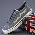 Sneaker casual da uomo in mesh traspirante grigio con suola piatta e lacci - 38 / Grigio