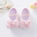 Dettaglio scarpe da principessa rosa per neonata con fiocchi di strass decorativi - Size 11 (Inner Length 10.5cm) / Rosa(AS012)