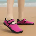 Fuchsia breathable mesh water shoes with non-slip rubber sole for beach and outdoor sports - Purple