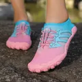 Pink and blue gradient quick-dry water shoes for outdoor swimming, beach and wading - Pink Moon