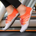 Lightweight orange and white quick-dry water shoes for beach and outdoor swimming - Grey Orange
